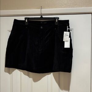 Good American velvet Black Mini Skirt